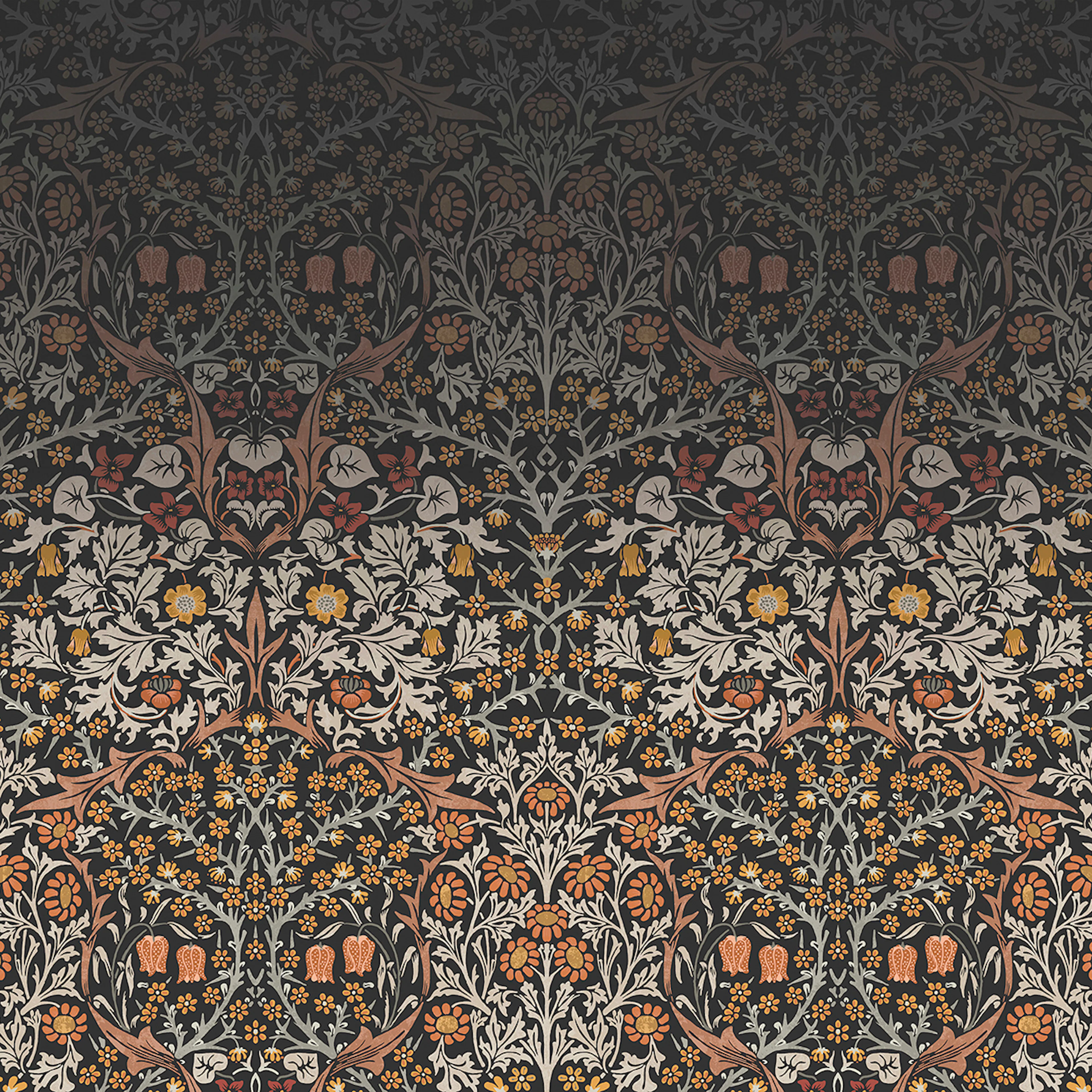 Fototapet William Morris At Home Blackthorn Charcoal