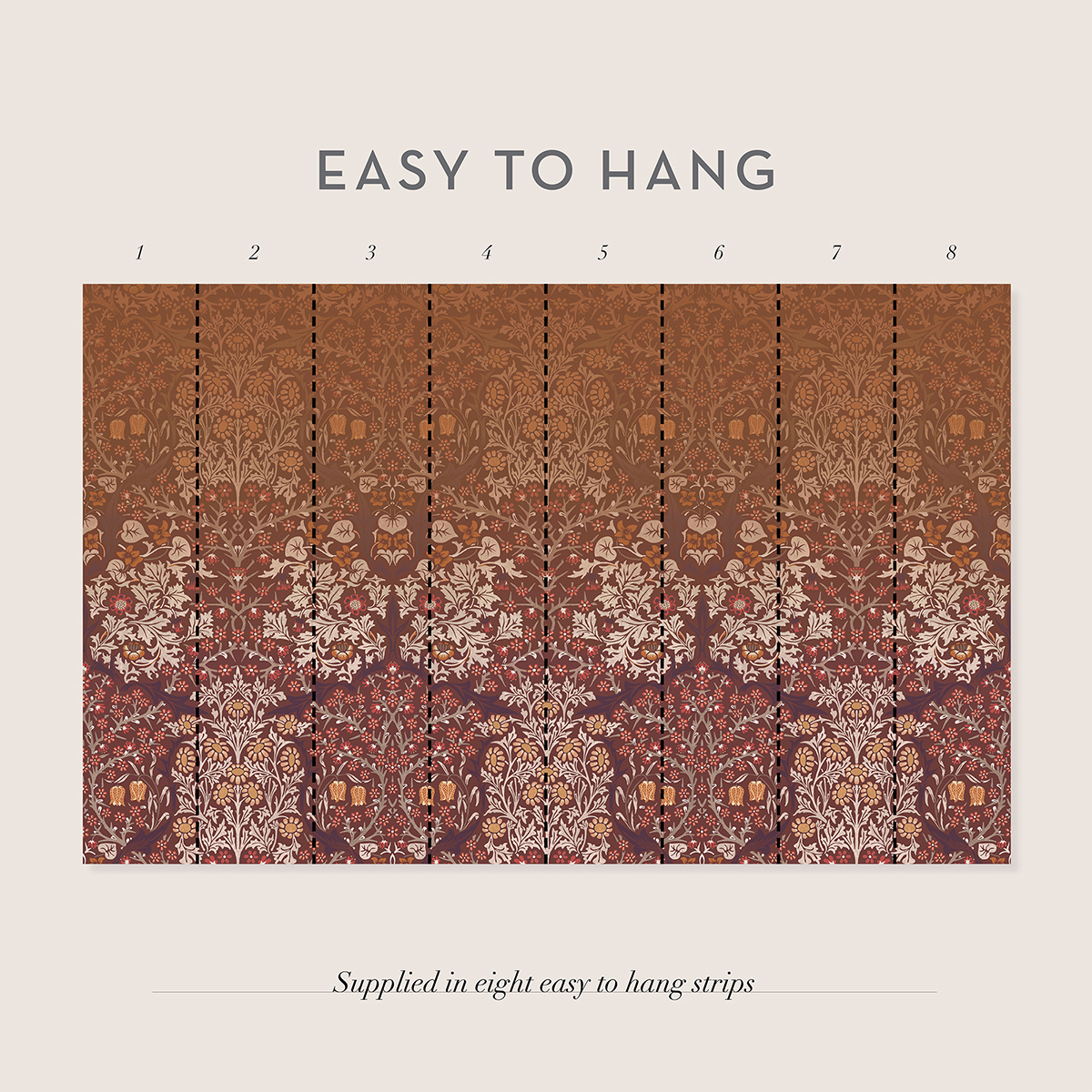 Fototapet William Morris At Home Blackthorn Red