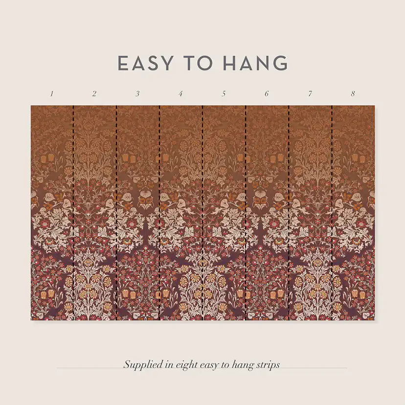 Fototapet William Morris At Home Blackthorn Red