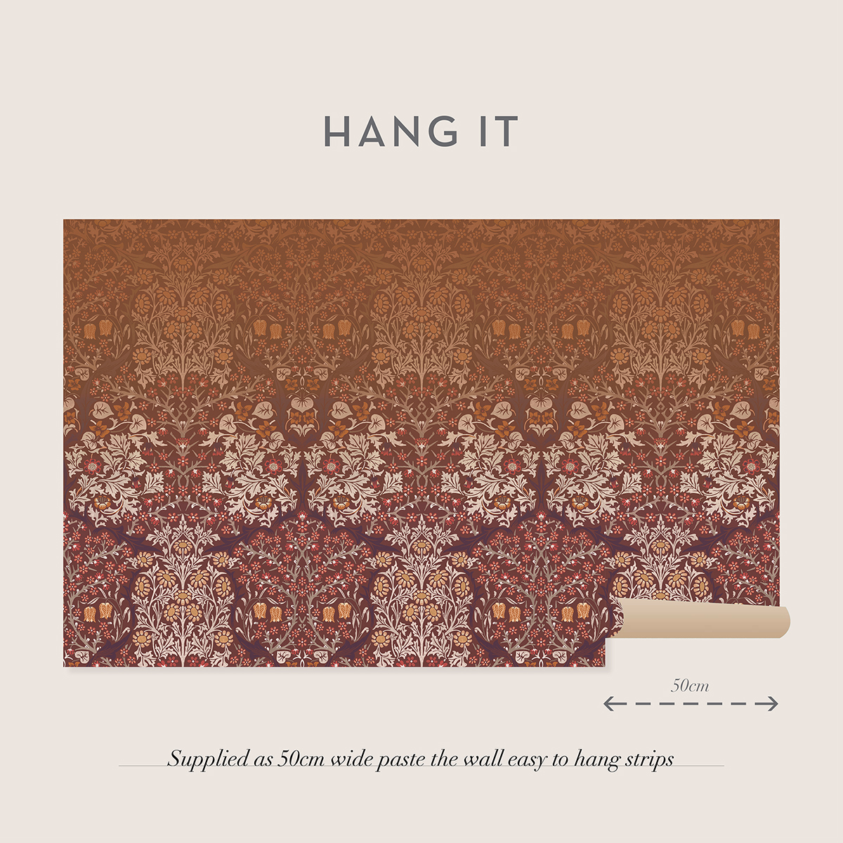 Fototapet William Morris At Home Blackthorn Red