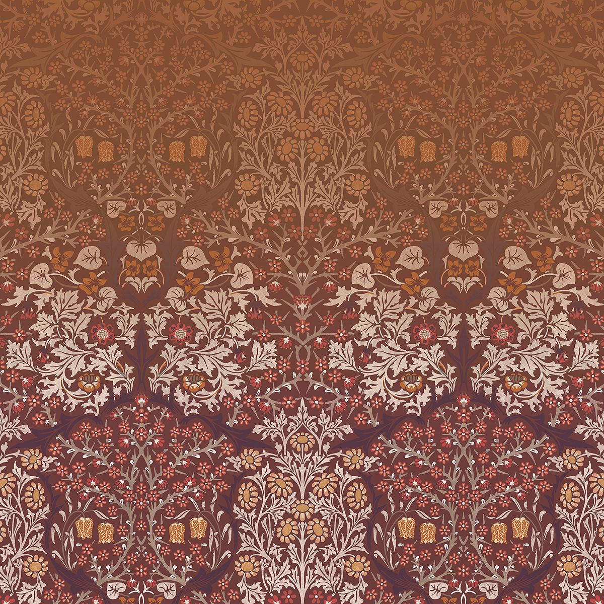 Fototapet William Morris At Home Blackthorn Red