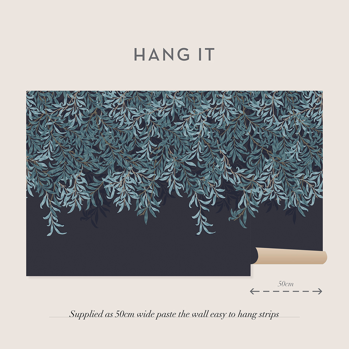 Fototapet William Morris At Home Willow Bough Navy