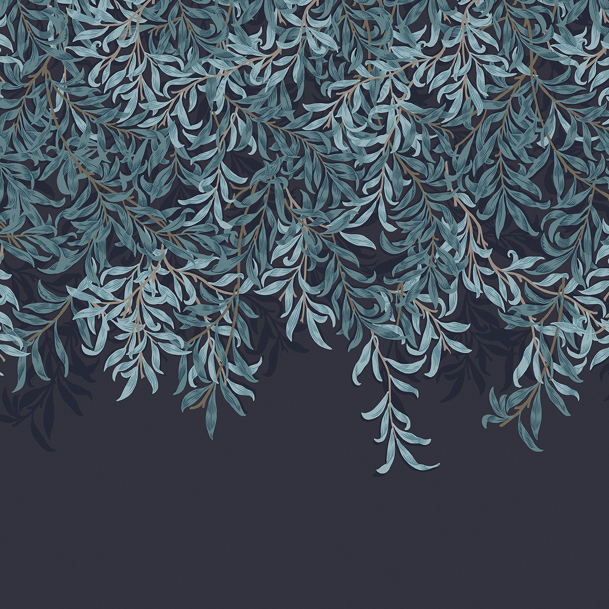 Fototapet William Morris At Home Willow Bough Navy