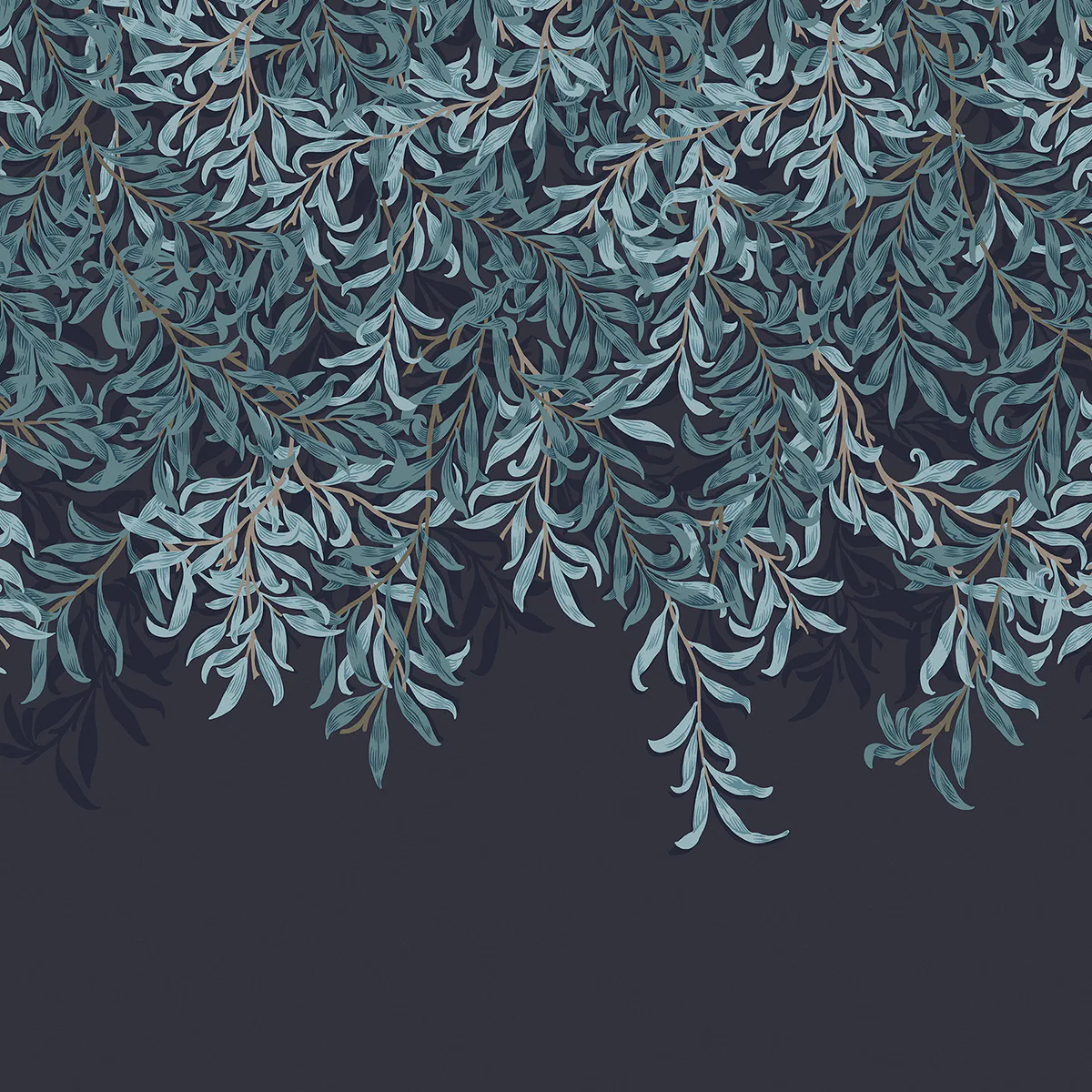 Fototapet William Morris At Home Willow Bough Navy