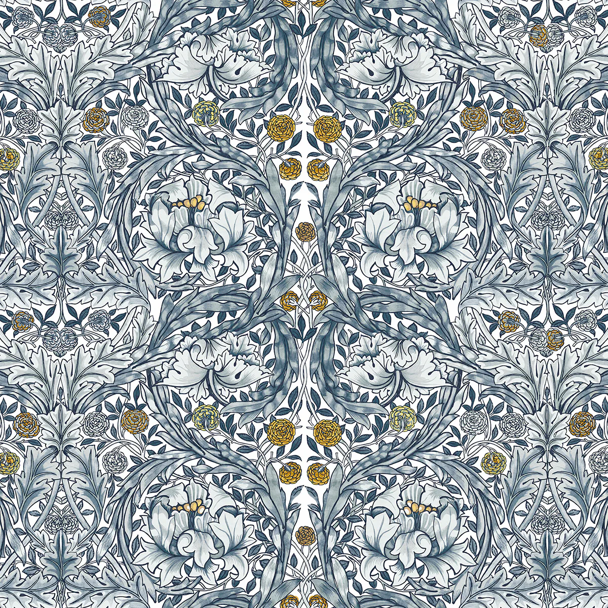 Fototapet William Morris At Home African Marigold Blue