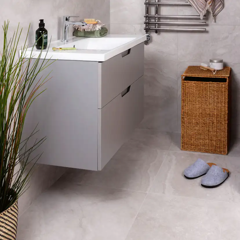 Klinker Astor Ceramiche Stream Silver Grå Grå 60x60 cm