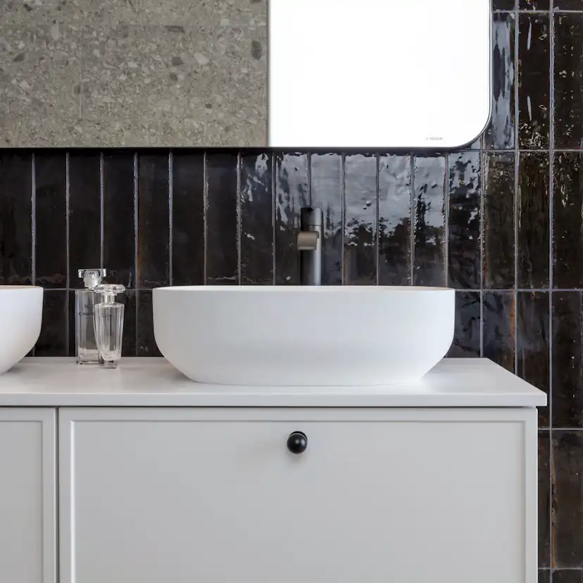 Kakel Marazzi Group Lume Svart 6x24 cm