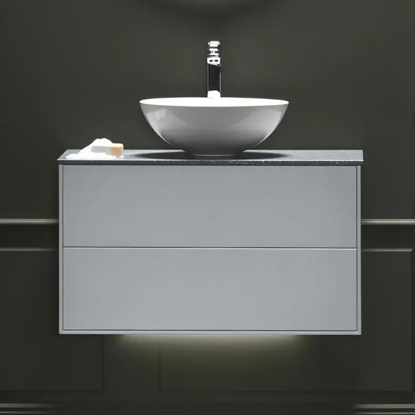 Underbelysning Hafa Store 430 Matt Aluminium Badrumslampa