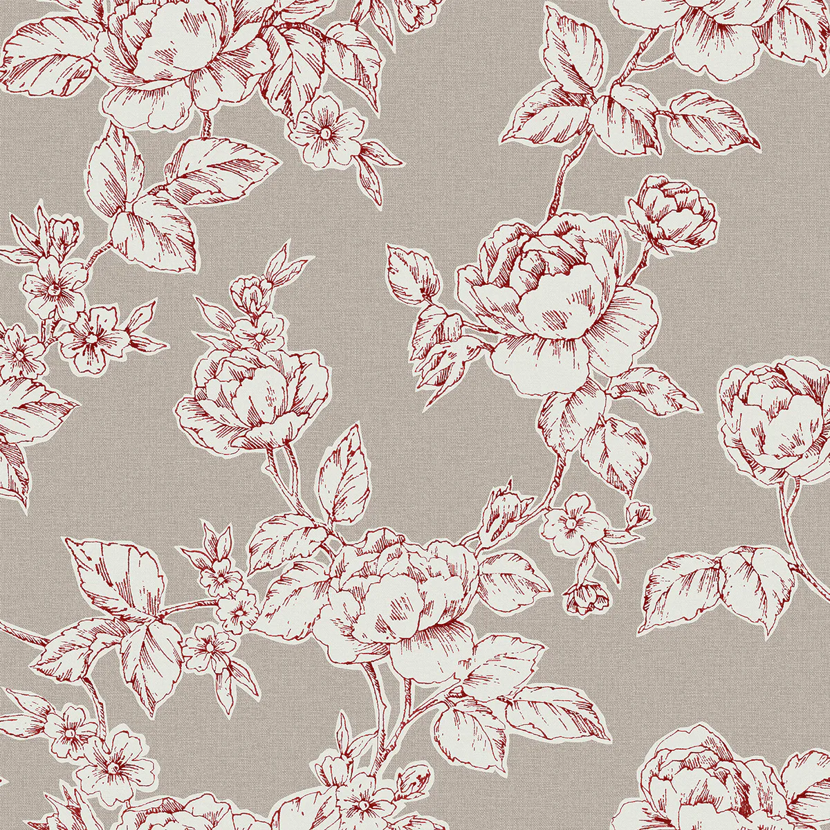 Tapet Laura Ashley Pollington Roses Grå