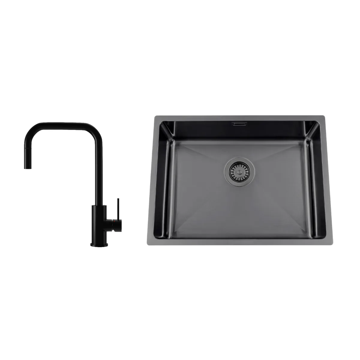 Disklåda Nordic Tech Titan 530 X med Köksblandare Steel Accent Square D