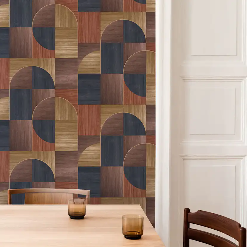 Tapet Easy Decor Wood Circles Brun