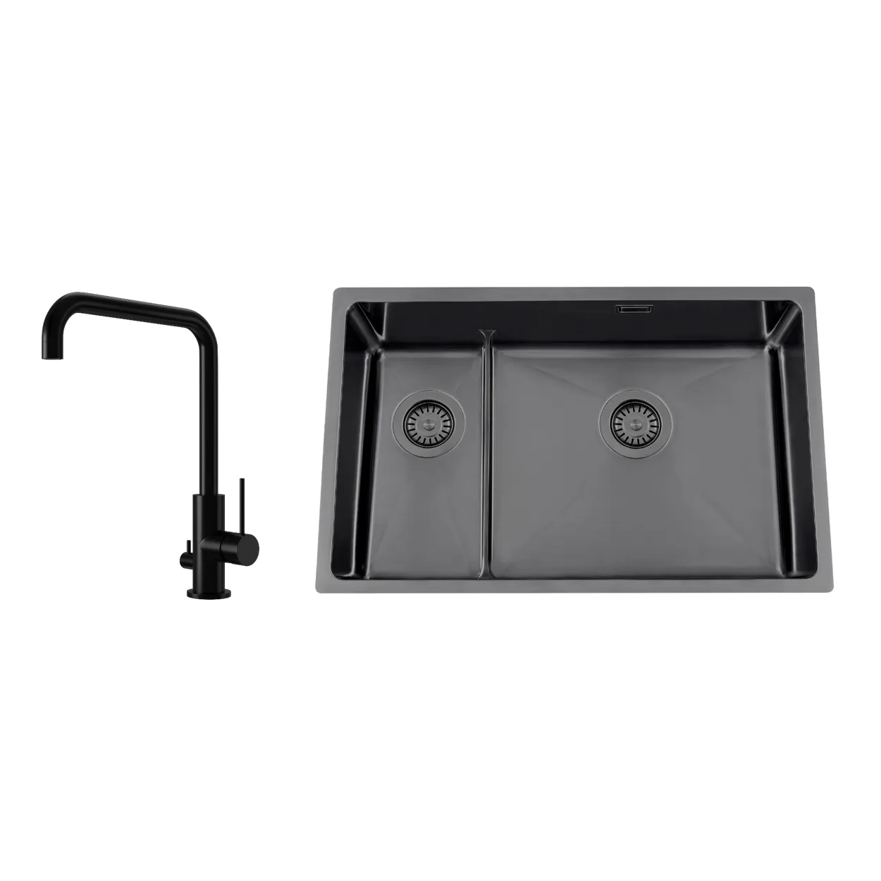 Disklåda Nordic Tech Titan 73 KHX Nickel med Köksblandare Steel Mood D