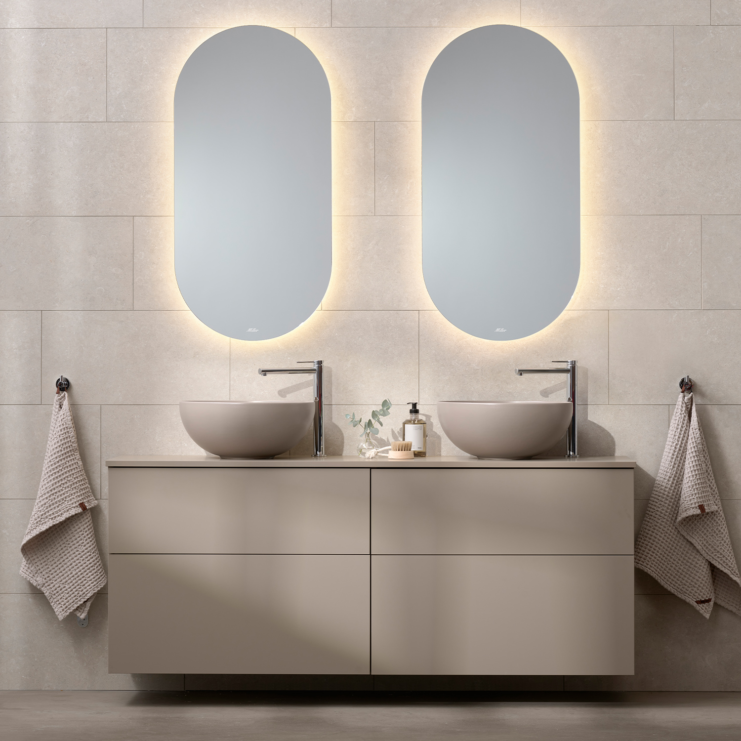 Fristående Tvättställ Miller Badrum Bowl Porslin Vit