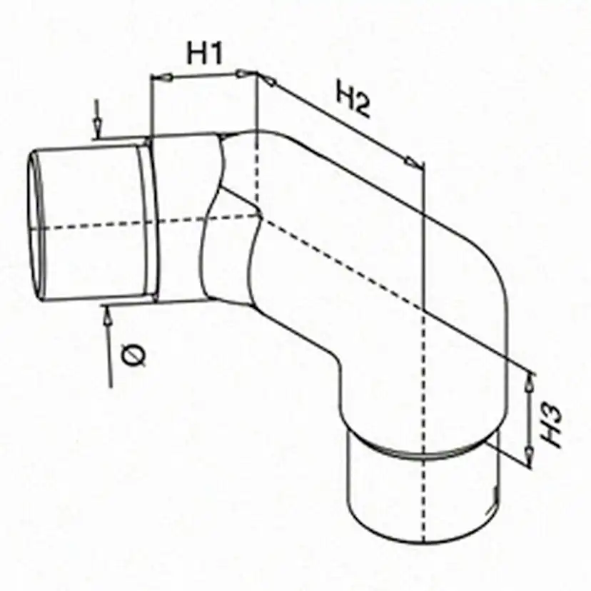 Justerbar Skarv Herrljunga Ledstångsfabrik Rostfri mod 0318 Inomhus