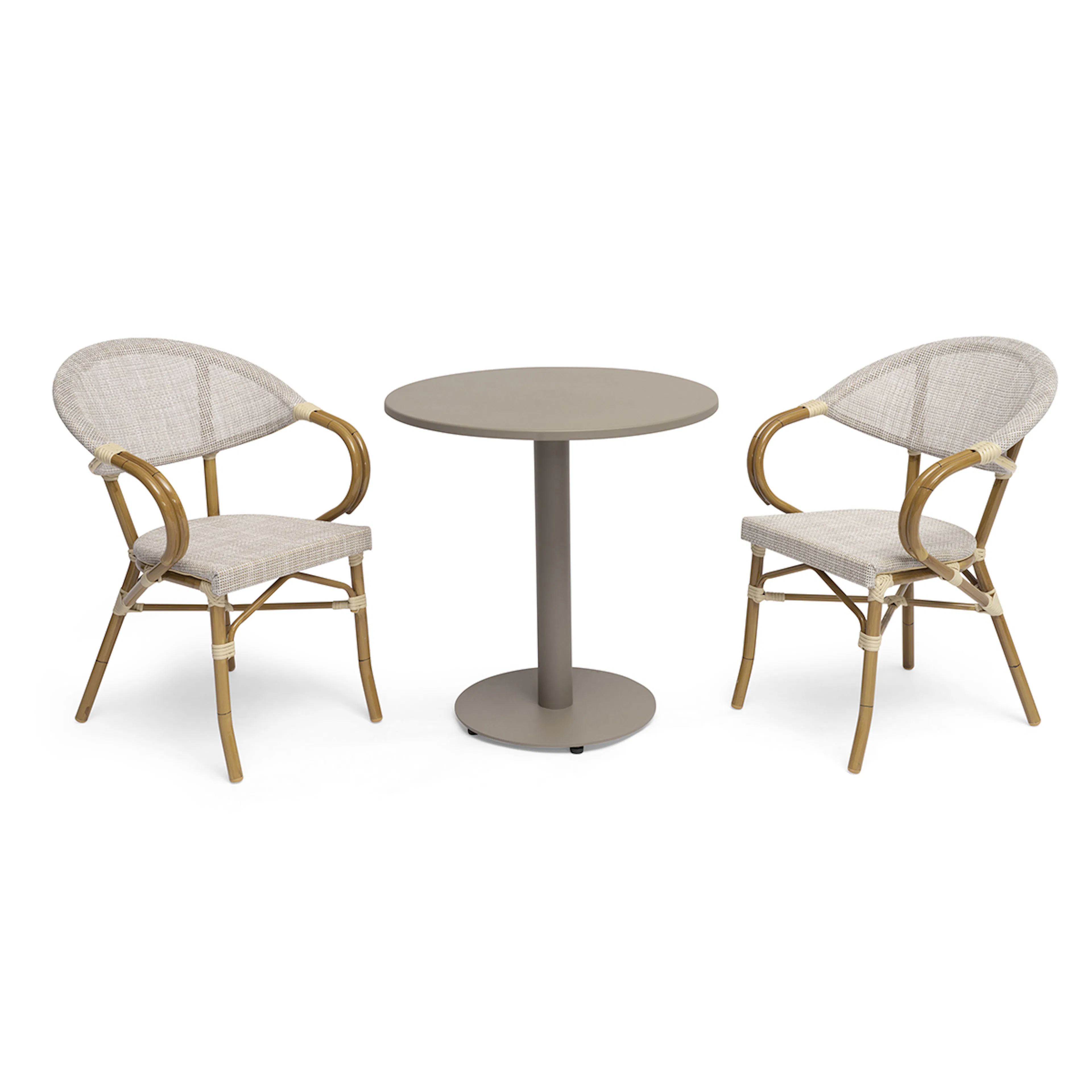 Caféset Hillerstorp Näsby Ø70 cm med 2 st Äppelhed Trädgårdstolar