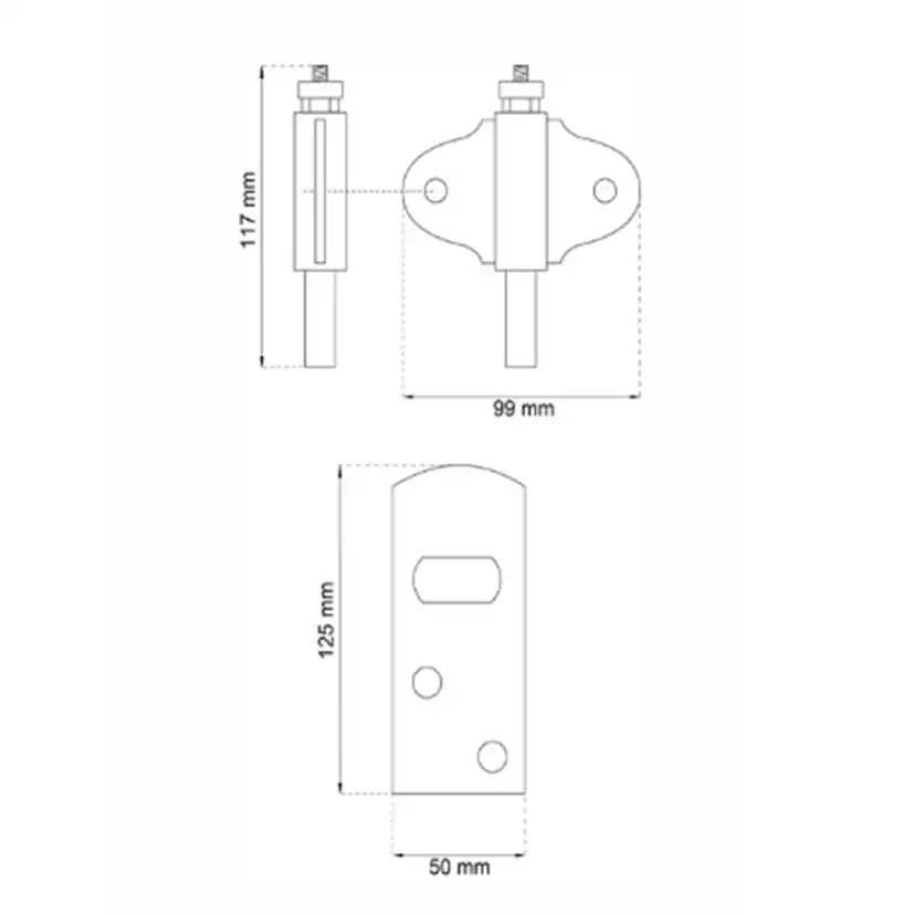 Boxlås Habo 100 med Rakt Slutbleck