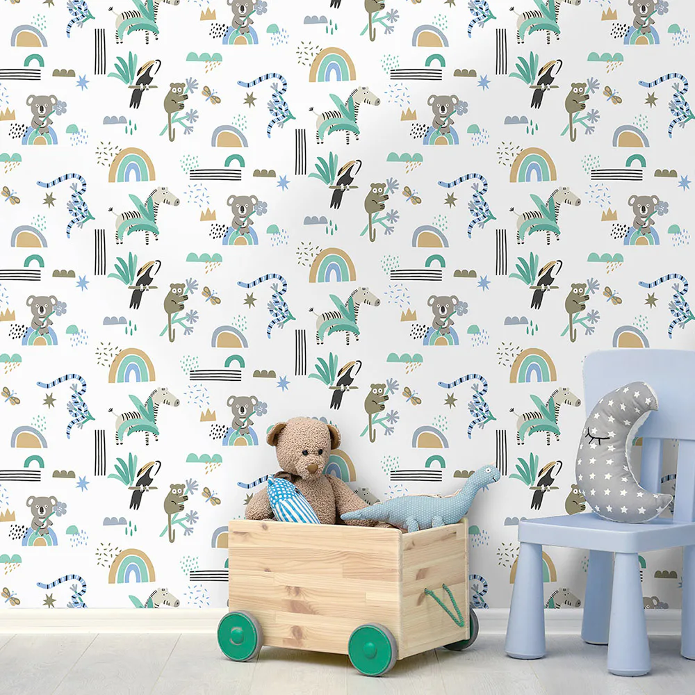 Tapet Holden Dream Catcher Abstract Animals Blue Teal 13352