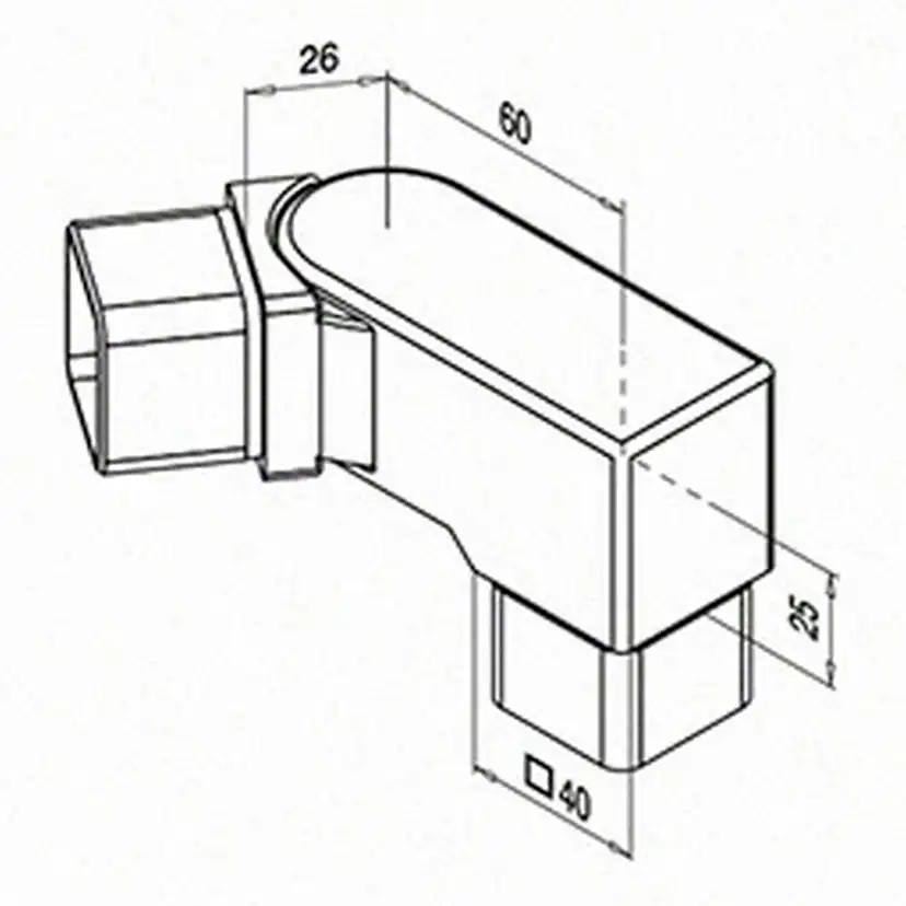 Knä Herrljunga Ledstångsfabrik Vinkel Höger Inomhus