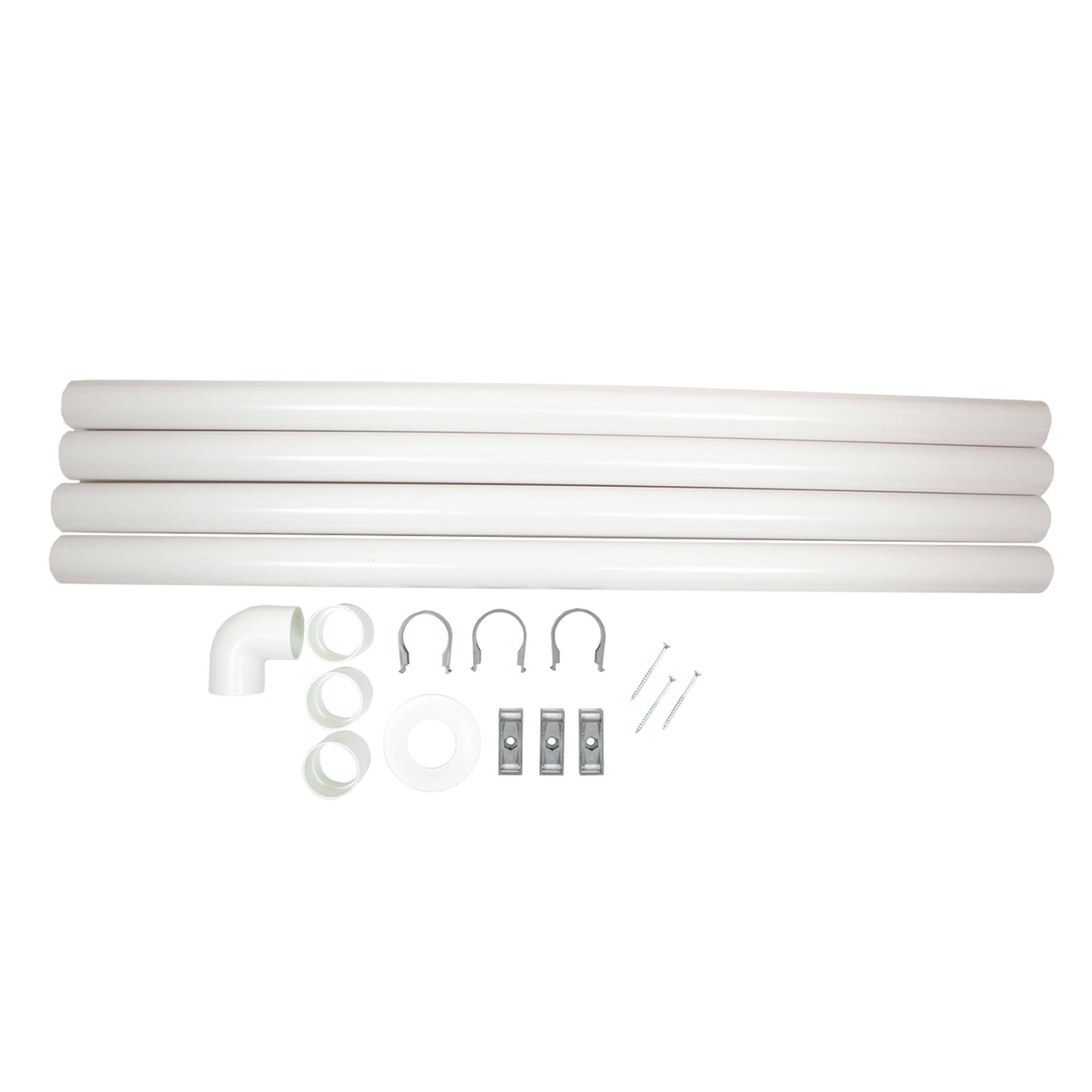 Ventilationssats Separett Tiny® 4m rör, inkl. Skarv & fästen