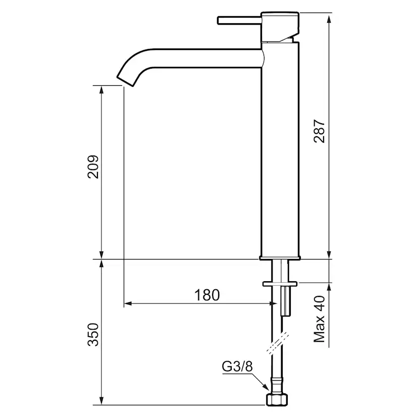 Tvättställsblandare Mora INXX II Soft High