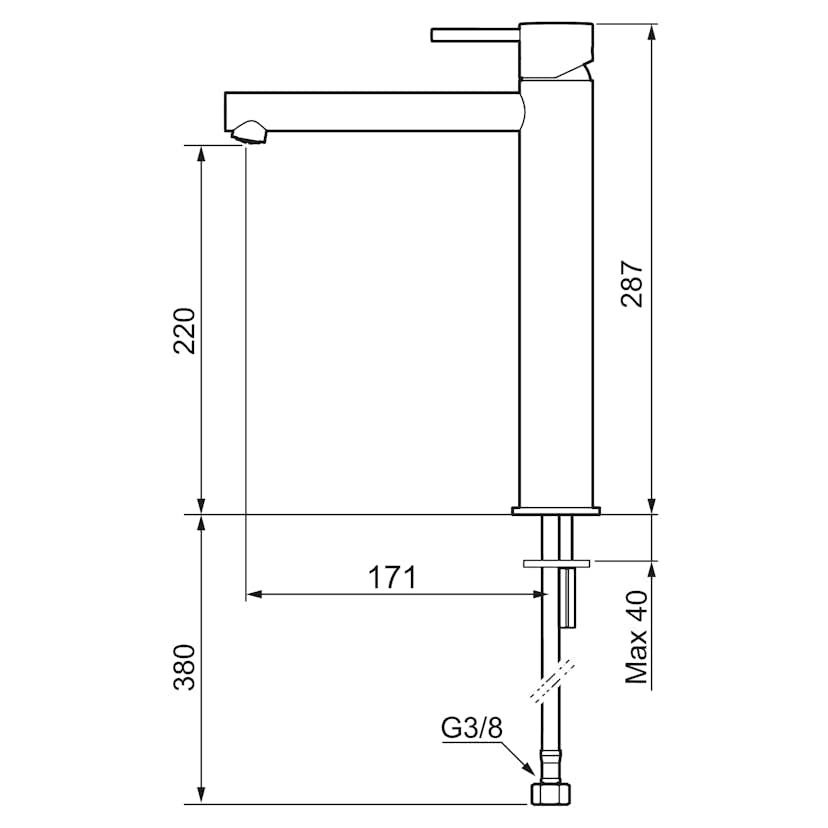 Tvättställsblandare Mora INXX II Sharp High