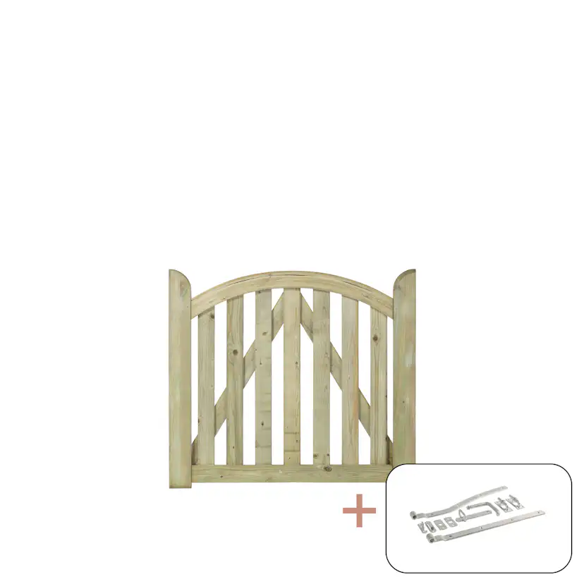 Enkelgrind PLUS Ligno inkl. Beslag Vänster