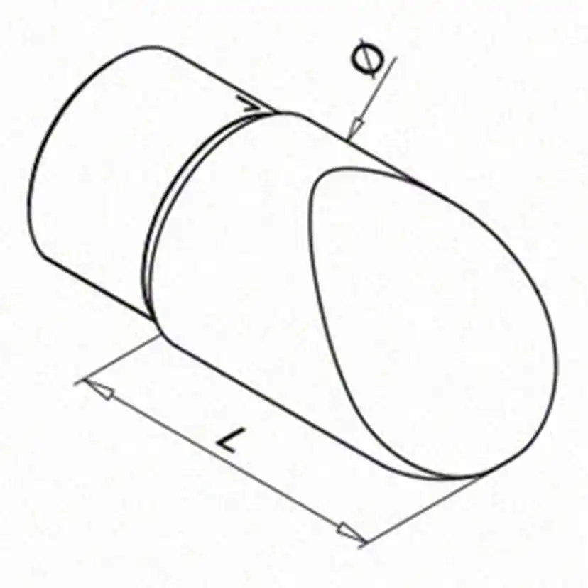 Ändavslut Herrljunga Ledstångsfabrik Överliggare med Notspår Inomhus 6738