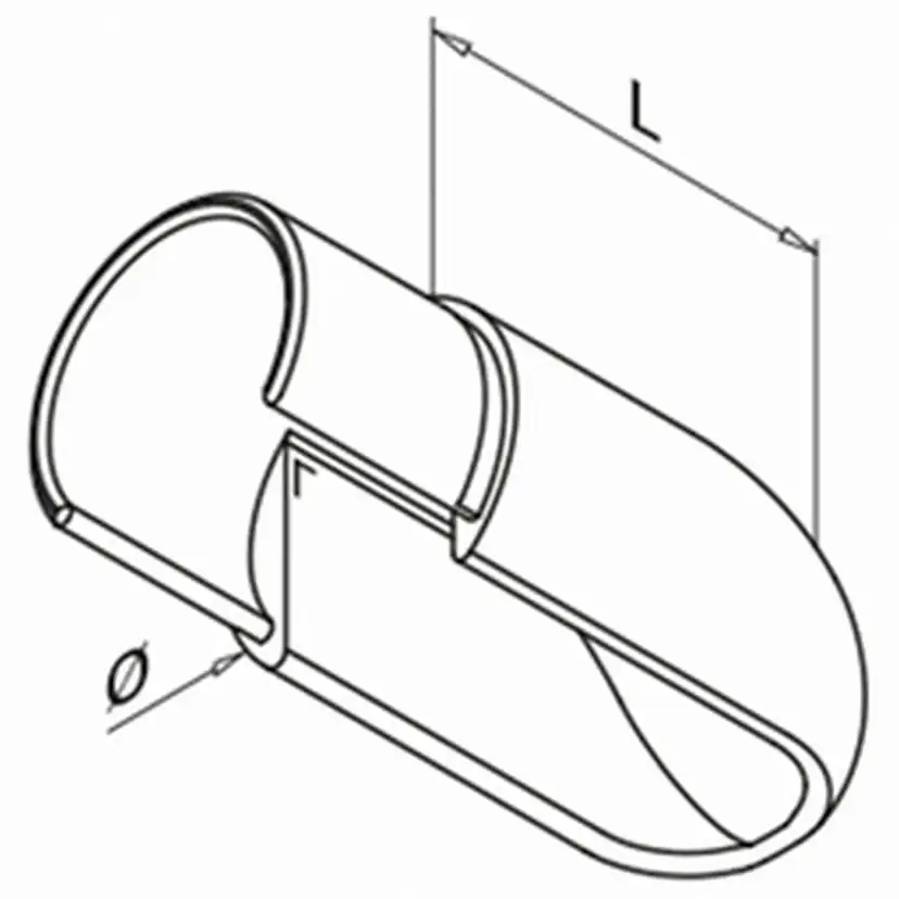 Ändavslut Herrljunga Ledstångsfabrik Överliggare med Notspår Inomhus 6738