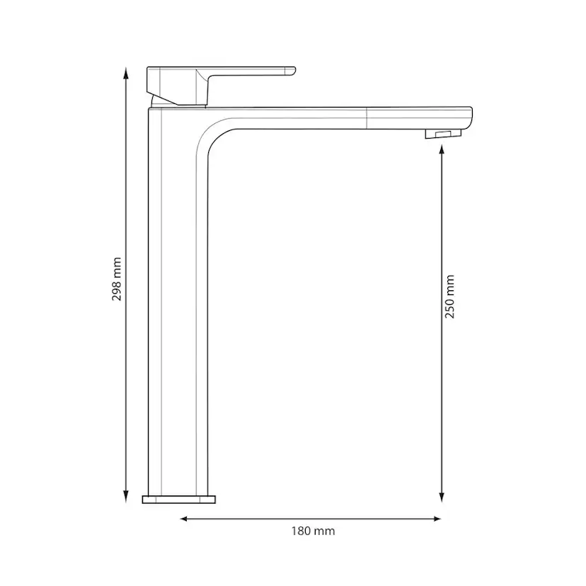 Tvättställsblandare Hafa Smooth Hög