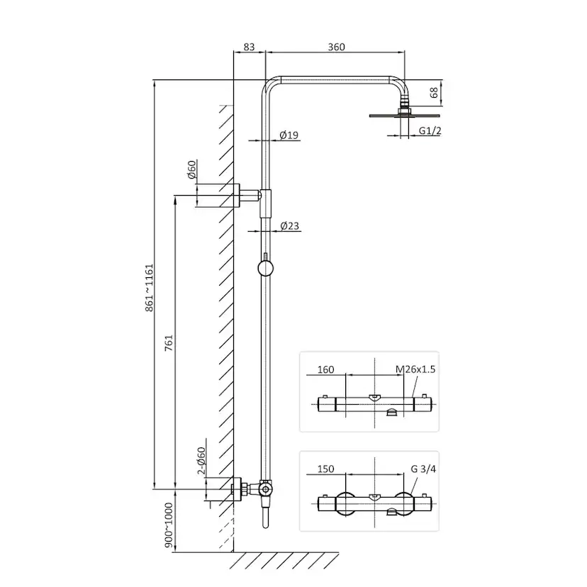 Blandarpaket Hafa Fine Ø200