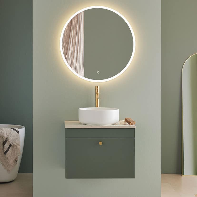 Tvättställsskåp Hafa Haze med Bänkskiva och Tvättställ