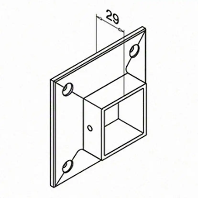 Väggfläns Herrljunga Ledstångsfabrik Utomhus
