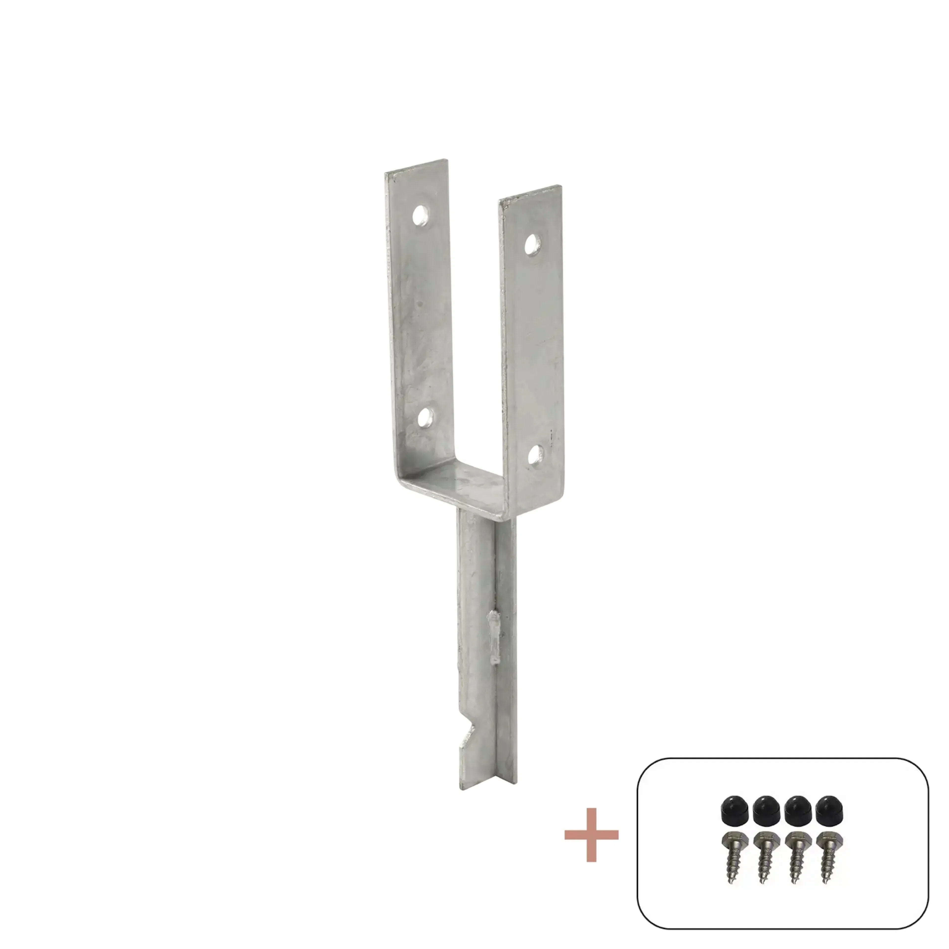 U-Stolpfot PLUS inkl. Skruv Längd: 40 cm