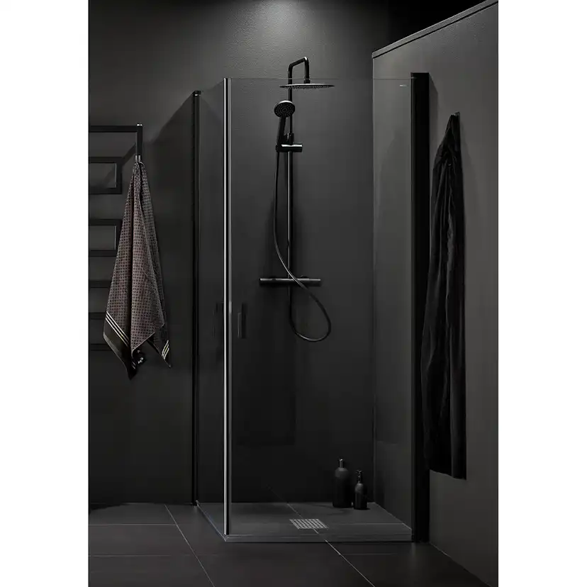 Duschhörn Hafa Igloo Pro Corner Klarglas Svart