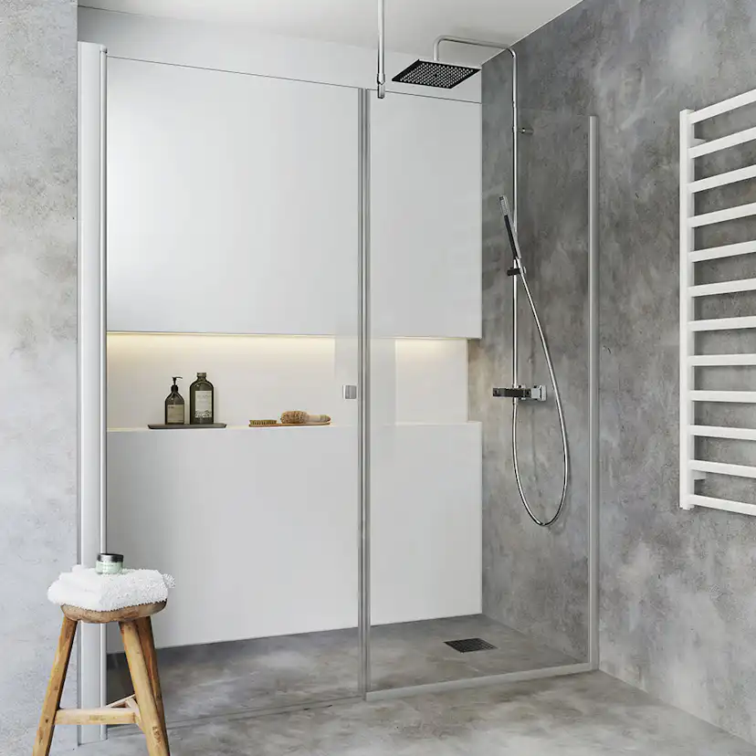 Duschdörr Hafa Igloo Pro Rak Dörr + Fast Vägg