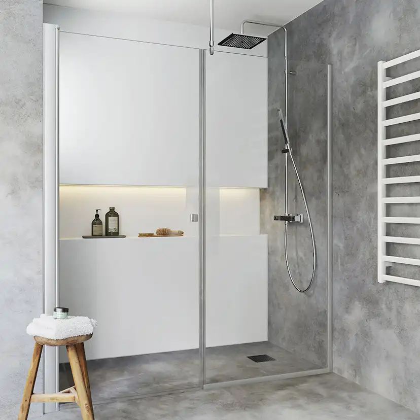 Duschdörr Hafa Igloo Pro Rak Dörr + Fast Vägg