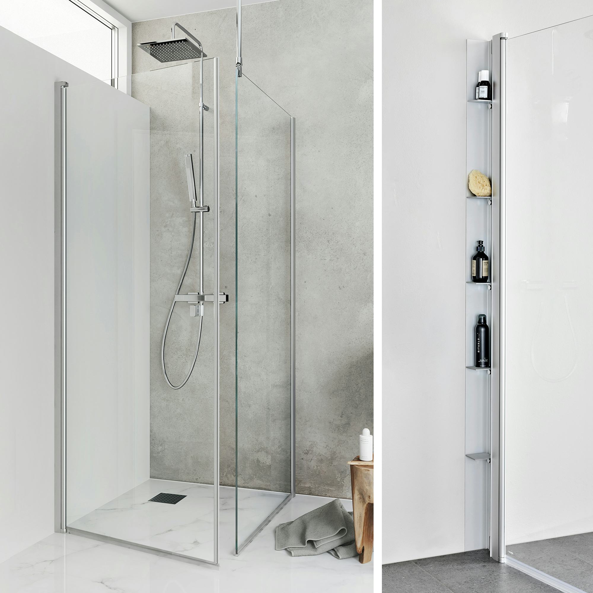 Duschpaket Hafa Duschhörn Igloo Pro ST med Duschhylla Place