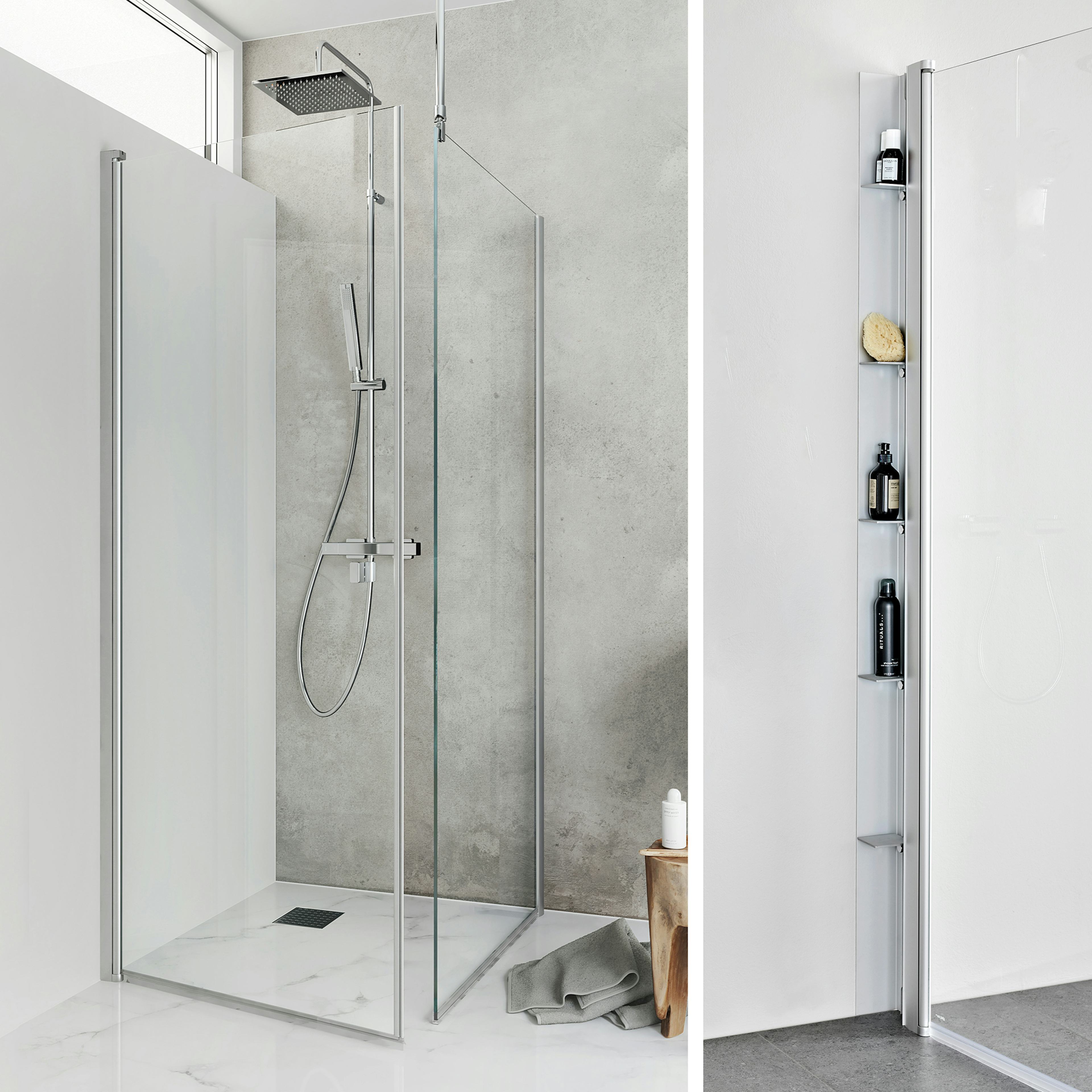 Duschpaket Hafa Duschhörn Igloo Pro ST med Duschhylla Place