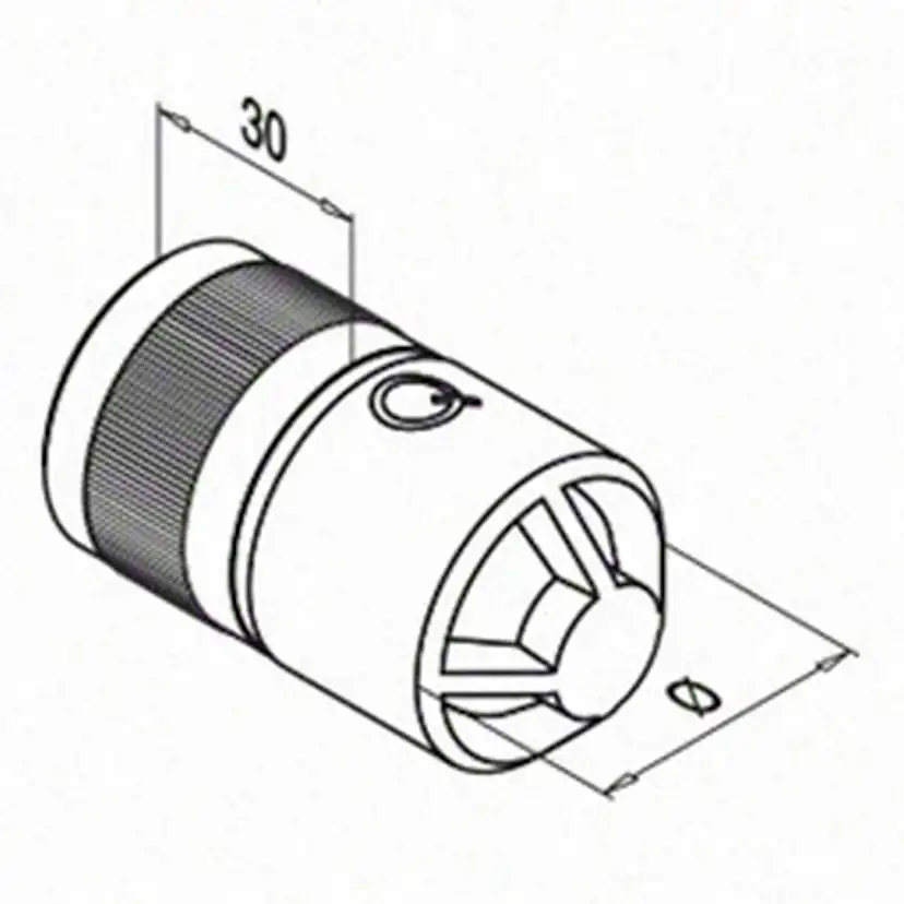 Rörförbindelse Herrljunga Ledstångsfabrik Rak Rostfri mod 5792 Utomhus