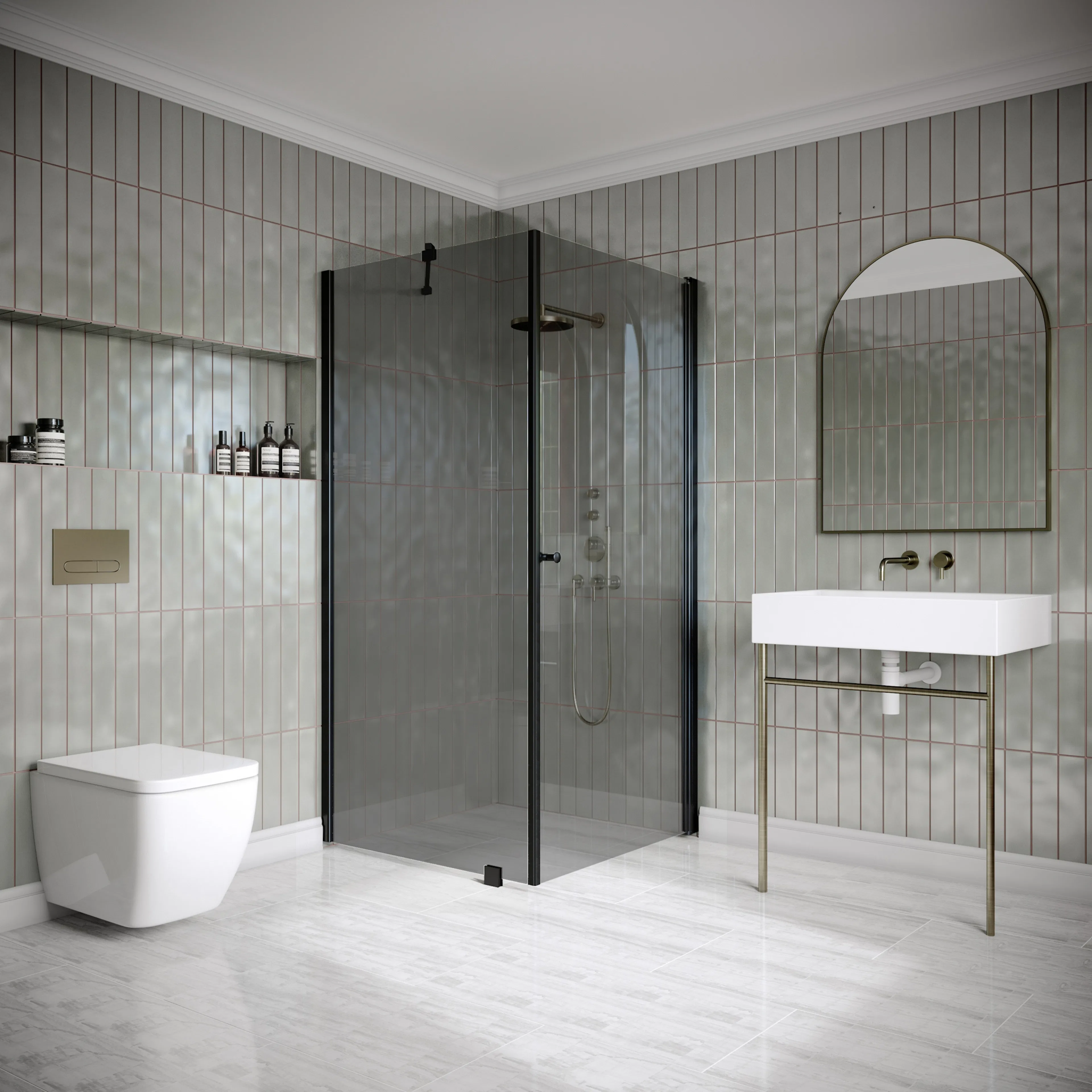 Duschhörn Hietakari Classic 146 Fast Vägg och Vändbar Dörr