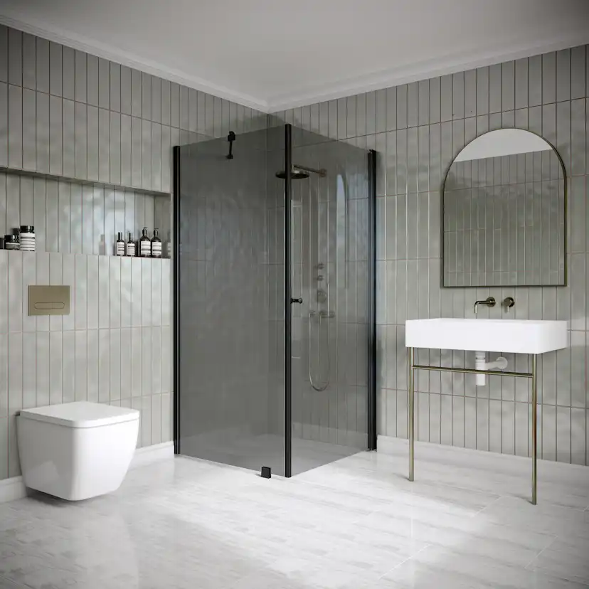 Duschhörn Hietakari Classic 146 Fast Vägg och Vändbar Dörr