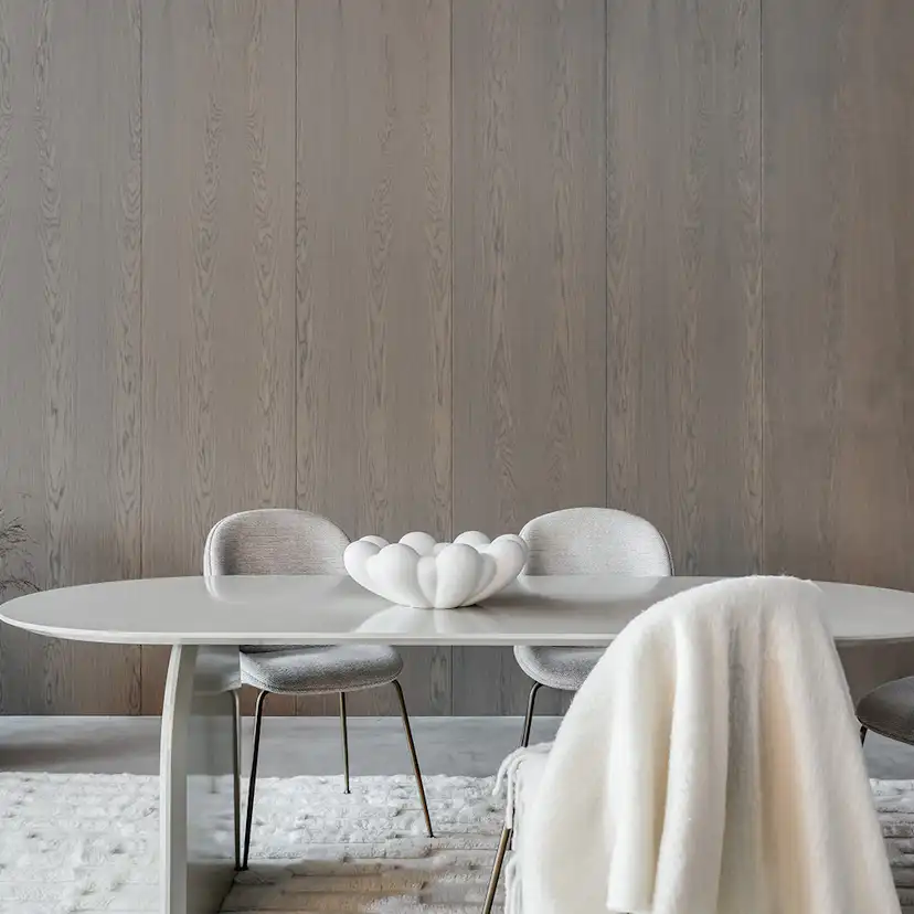 Designpanel Wood on wall Ek Gråbrunlackad