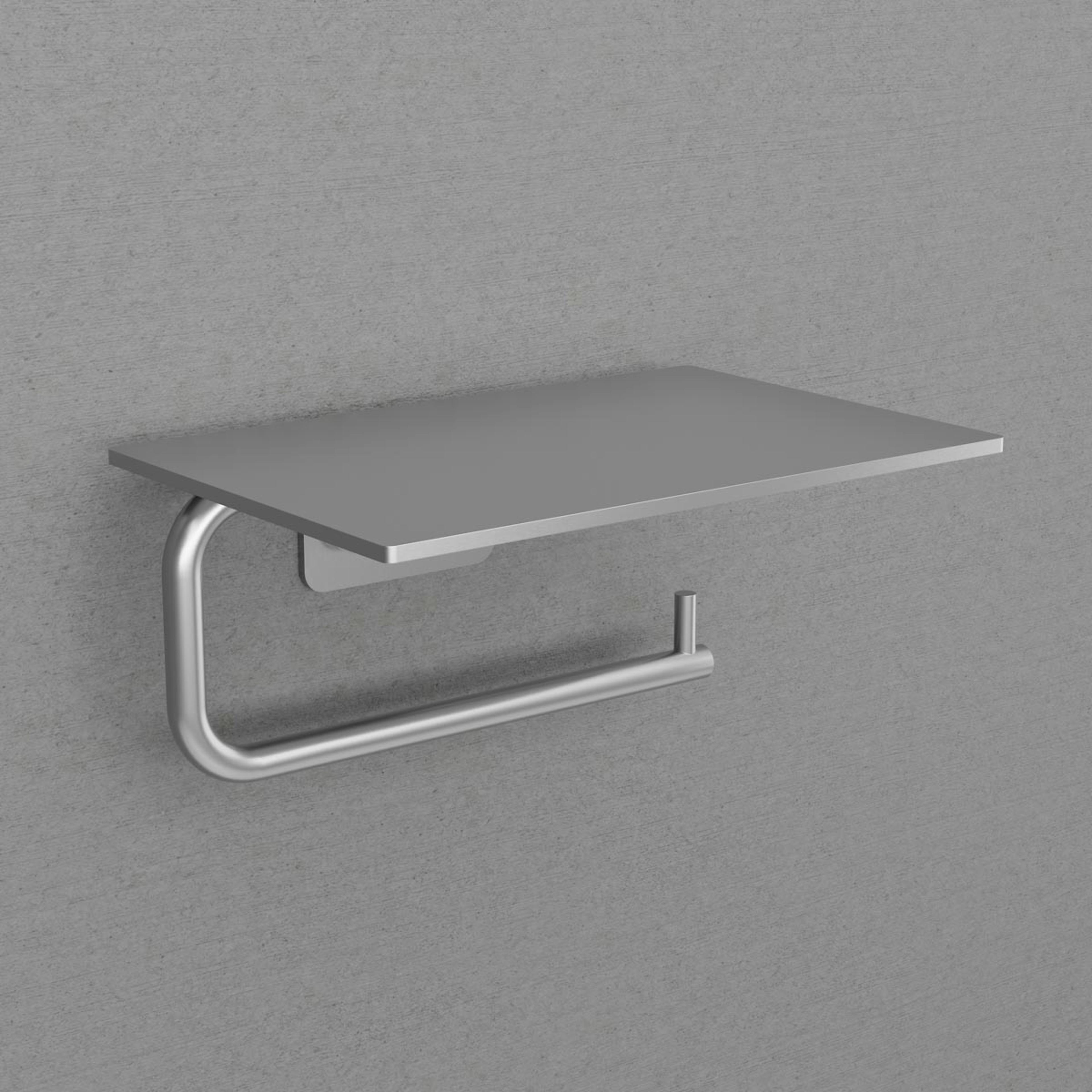 Toalettpappershållare Scandtap Style med Förvaringshylla - Rostfritt Stål