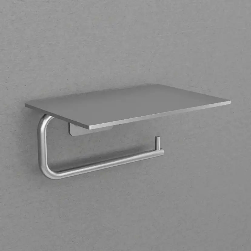 Toalettpappershållare Scandtap Style med Förvaringshylla - Rostfritt Stål