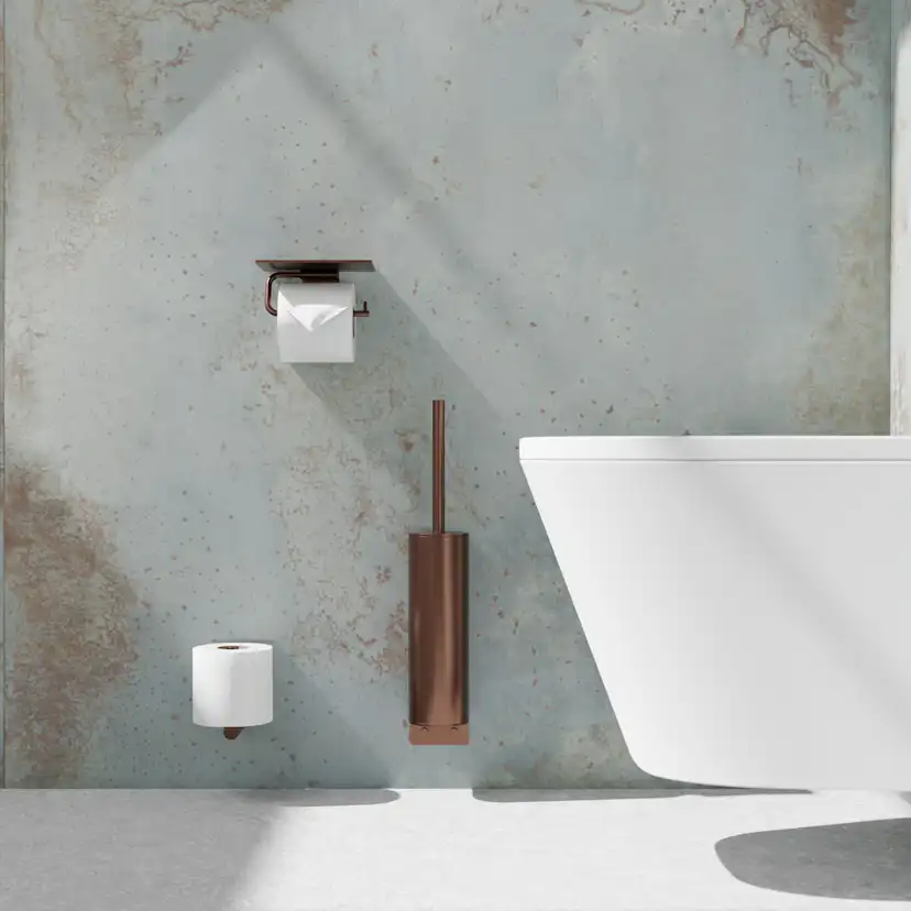 Toalettpappershållare Scandtap Style med Förvaringshylla - Rostfritt Stål