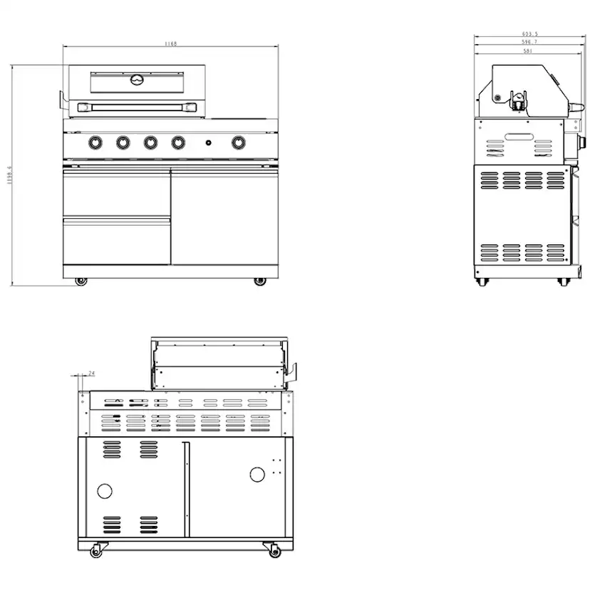 Fristående utekök Myoutdoorkitchen Pure Compact Stainless