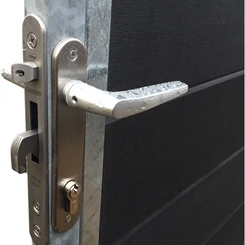 Artura Dubbelgrind Högervänd 197×175 cm + 16 cm stålstolpar