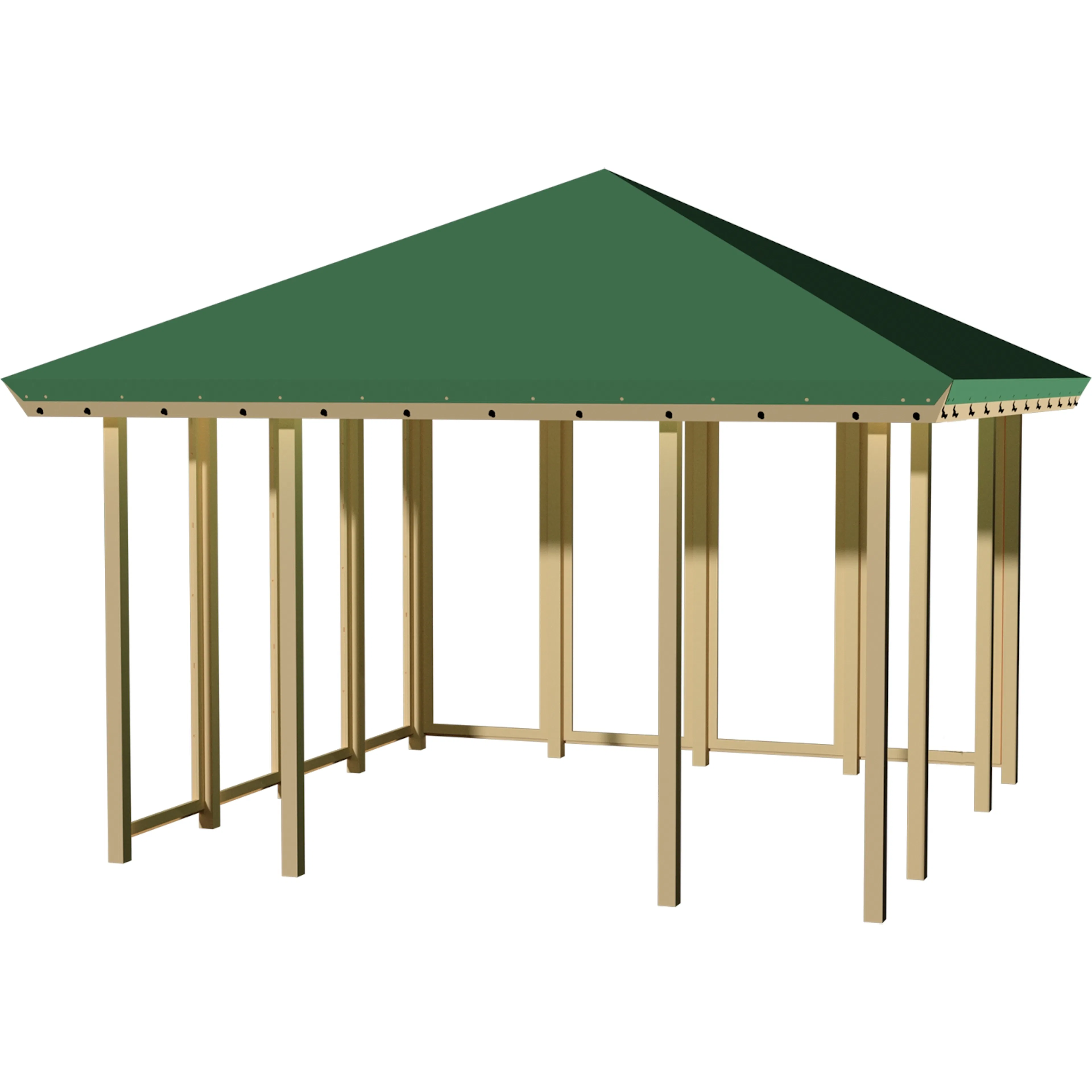 Paviljong PLUS Model 2 - Stängd 2 sidor