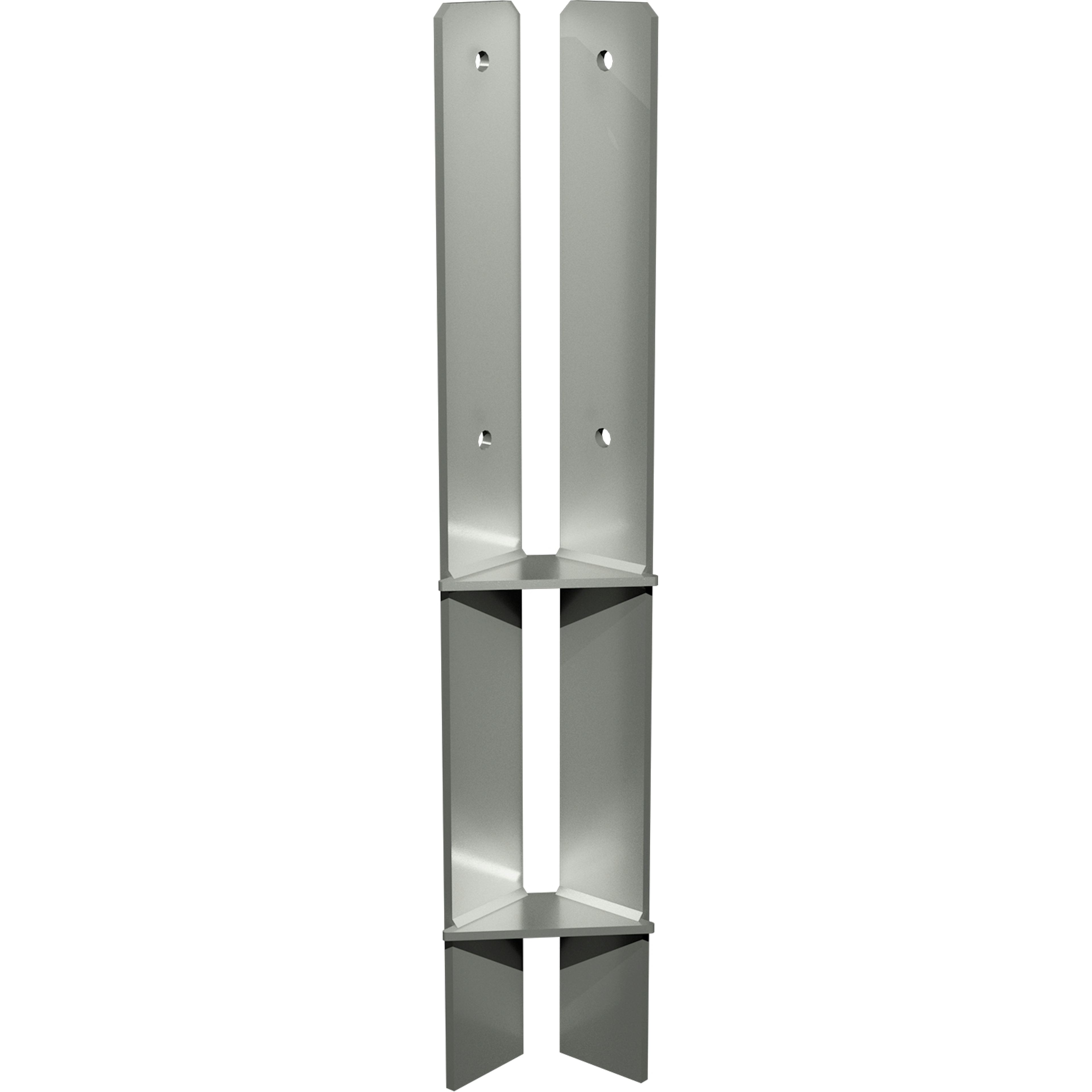 Hörn PLUS stolparfot för nedgjutning För stolpar 9x9x cm - Längd 60 cm