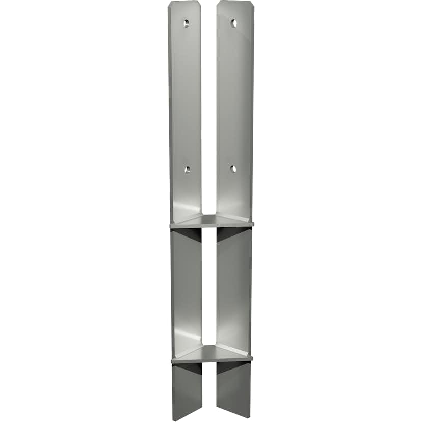 Hörn PLUS stolparfot för nedgjutning För stolpar 9x9x cm - Längd 60 cm